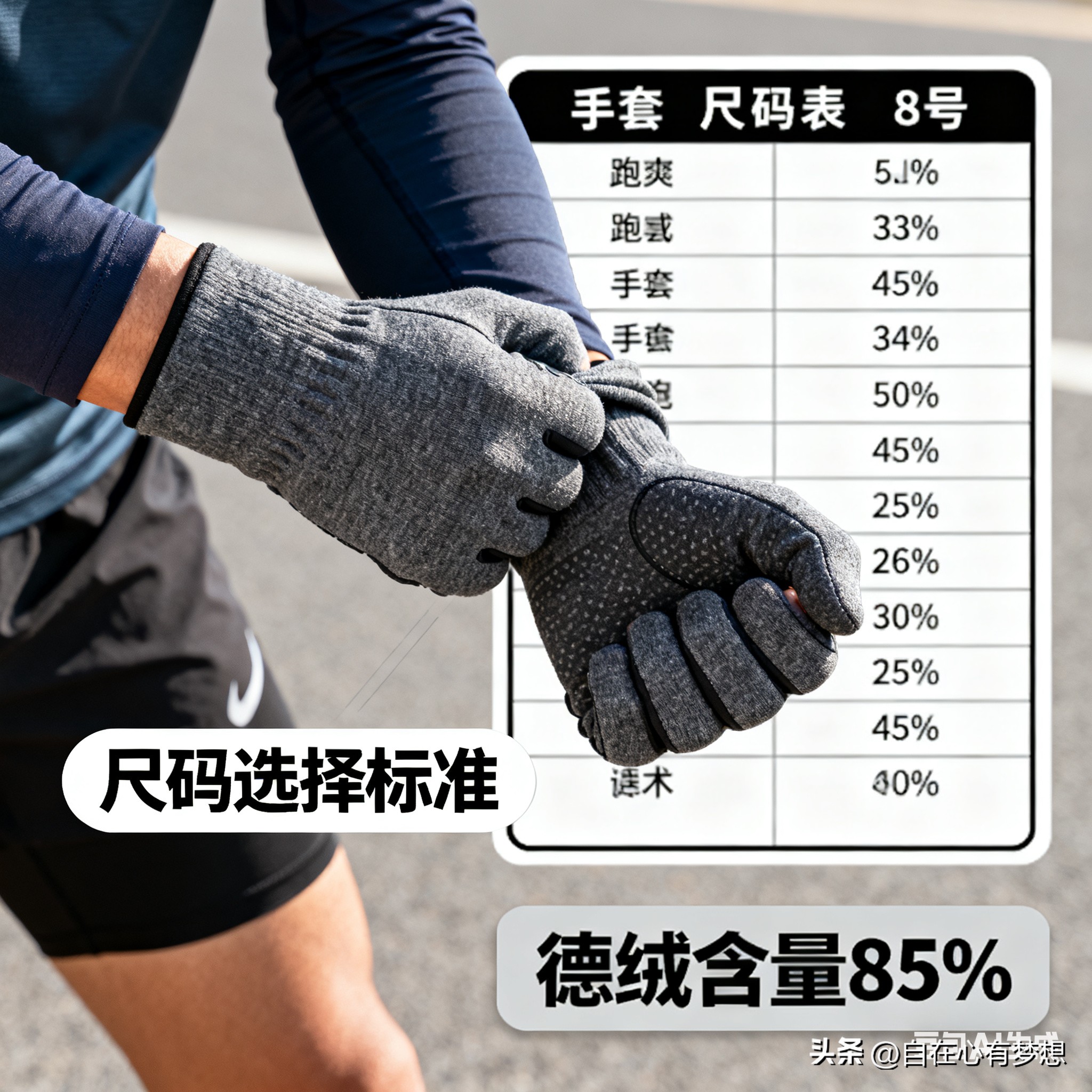 健身手套样式_冬季跑步手套_导电纱线款