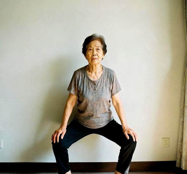 椅子动作_股四头肌训练椅_椅子锻炼防跌倒