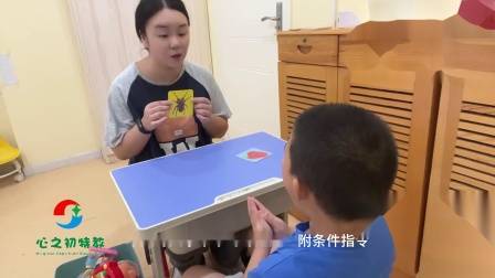 武汉自闭症儿童家庭干预康复课题：附条件指令-此课题可以锻炼孩子思维逻辑，语言理解能力，听觉专注力等-武汉心之初特殊教育学校ABA孤独症康复张老师